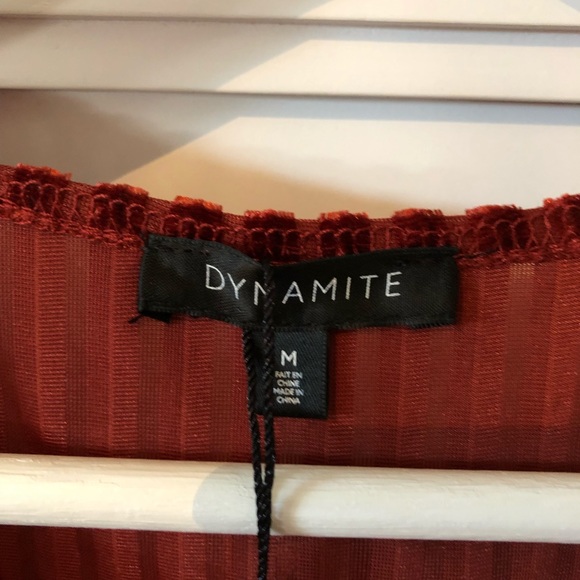 Red Striped Velvet Top - Picture 2 of 2